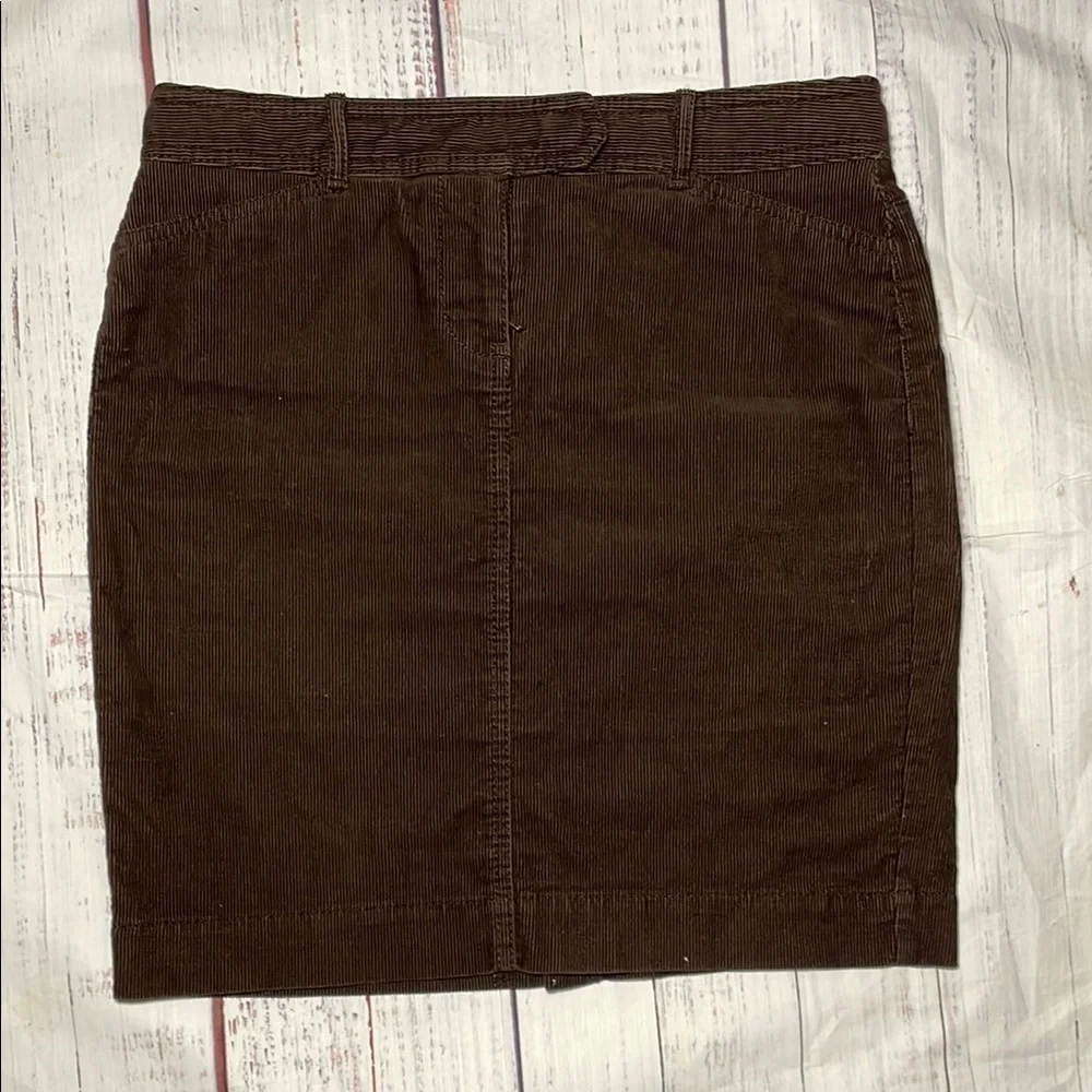 LOFT Brown Knee-Length Pencil Skirt